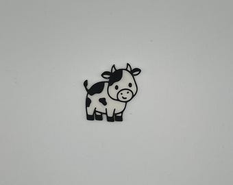 Cute Cow Magnet | 3D Printed Cow Fridge Magnet | Farmhouse Kitchen Decor | Small Gift Idea