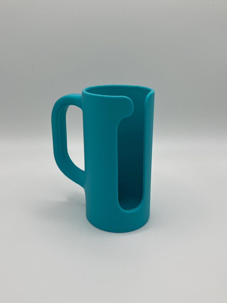Smal burkhållare med handtag | 3D-utskrivet dryckeshylsa | Passar 350 ml och 237 ml smala burkar bild 9