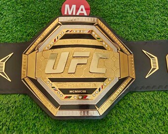 UFC Legacy Championship Title Belt 4mm Zinc Gold Adult Size Replica