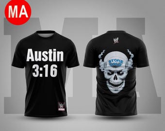 mens mitchell and ness stone cold steve Austin steve  T shirt