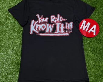 Camiseta negra para hombre "The Rock Your Role Know It"