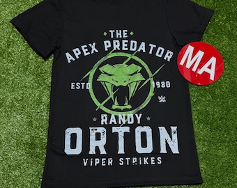 Camiseta negra con el logo verde de Randy Orton Apex Predator