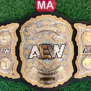 AEW double layer HeavyWeight Wrestling Championship Replica Adult Title Zinc Belt