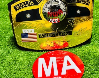 NWA Domed Globe World Heavyweight Wrestling Championship Replica Title Belt 4mm Brass Plates