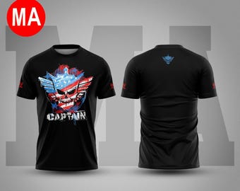 Cody Rhodes Captain T-Shirt, American Nightmare Wrestling Graphic Tee