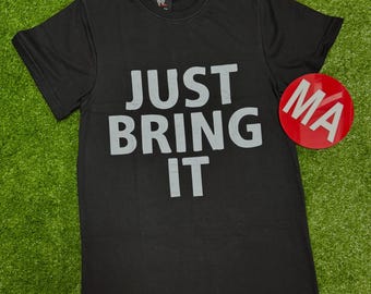 Camiseta negra de hombre de The Rock "Just Bring It"