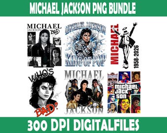 Michael Jackson PNG Bundle – King of Pop Clipart, MJ Fan Art, 300 DPI Digital Download, Printable Shirt & Wall Art