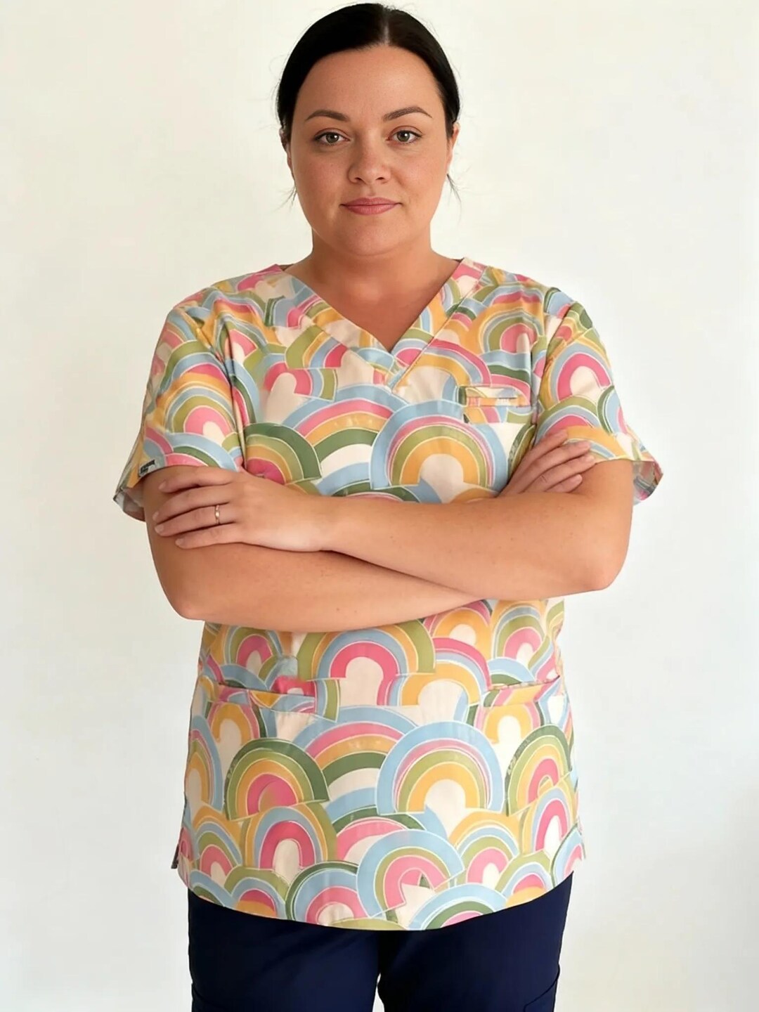 Fun Scrub Design Fun Scrub Top - Rainbows - Etsy