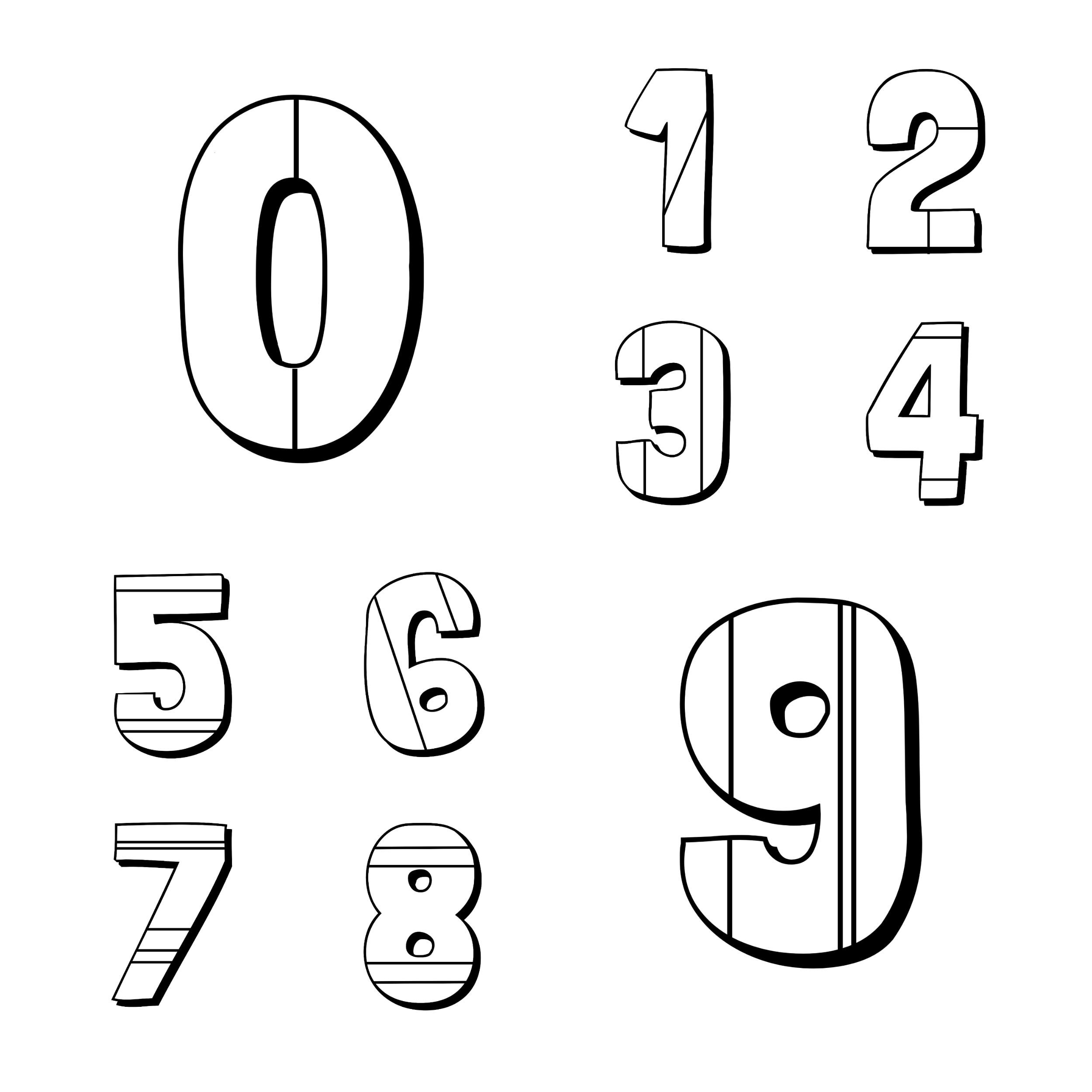 Coloring Pages, Numbers, PDF Printable - Etsy