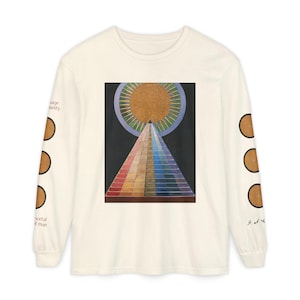 Hilma af Klint, Pinturas para el Templo (1906-1915) Camiseta de manga larga Comfort Colors de 4 lados. Kandinsky Teosofía abstracta Ocultismo
