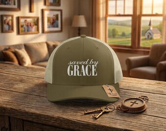 Raised by Nice Christian Trucker Hat, Embroidered Faith Apparel (Men & Women)