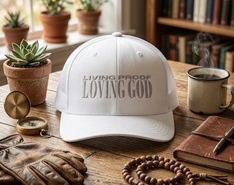 King Proof Shining God Trucker Hat, Embroidered Christian Faith Apparel