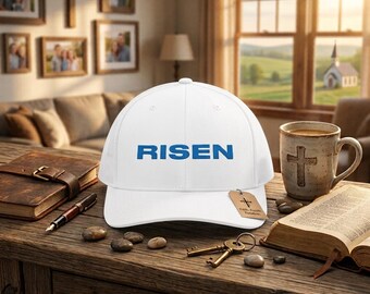 Low Profile Christian Trucker Hat, Embroidered Hat for Men & Women, Jesus Religious Faith Apparel