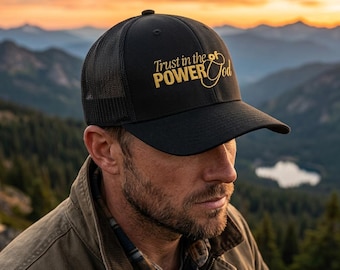 Embroidered Christian Trucker Hat, Faith Apparel for Men & Women