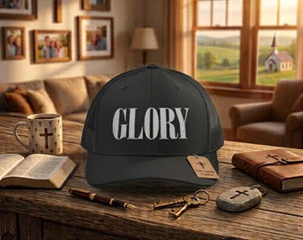 Glory Christian Trucker Hat, Embroidered Hat for Men & Women, Jesus Religious Faith Apparel