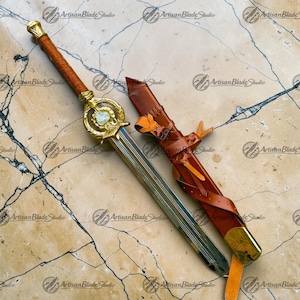 Espada Dawnbreaker de Skyrim hecha a mano / Cosplay de Skyrim / Cristal de cuarzo