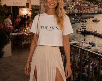 The Mrs. Honeymoon Tee | Bachelorette Tshirt | Wifey Shirt | Wedding Day Outfit | Bachelorette Apparel