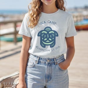 Sea Camp Algorithm at Sea Tee | Nautical Tech Logo T-shirt