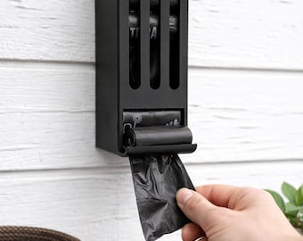 Dog Poop Bag Holder, Wall Mounted Pet Waste Dispenser, Easy Access Accessory