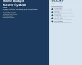 Home Budget Spreadsheet Excel | Monthly Budget Planner Bill Tracker Savings Goals Net Worth