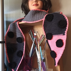 Black Grey and Pink Tentacle Scarf