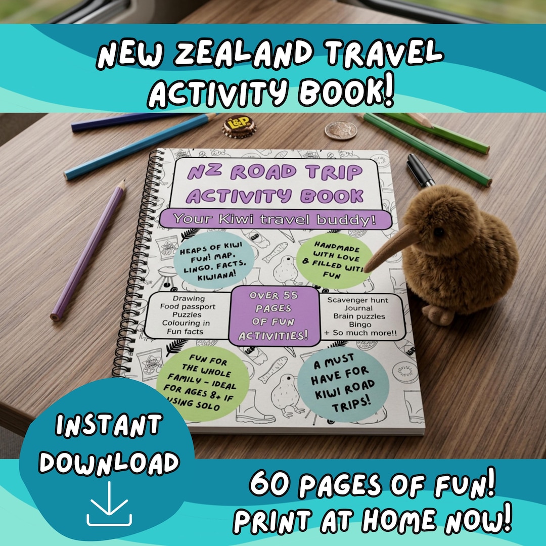 New Zealand Holiday Activity Book: Kiwi Travel Activities, Games ...