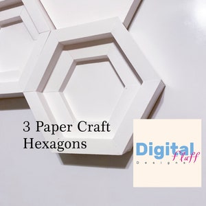 Paper Craft - Three Hexagon Templates