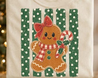 Gingerbread Christmas Shirt, Cute Gingerbread Man Tee, Christmas Cookie Shirt, Holiday Baking Tee, Comfort Colors®