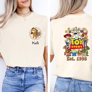 Chemises familiales assorties aux personnages de Toy Story personnalisés, t-shirts personnalisés Toy Story, t-shirts Woody Jessie Rex Slinky Buzz Alien assortis image 5