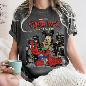 Personalized Vintage Disneyland Spider-Man Brand New Day T-Shirt,Mickey & Friends Shirt,Spiderman MCU Tshirt Tee, Disneyland Spider Kids Tee zdjęcie 5