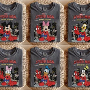 Personalized Vintage Disneyland Spider-Man Brand New Day T-Shirt,Mickey & Friends Shirt,Spiderman MCU Tshirt Tee, Disneyland Spider Kids Tee zdjęcie 1