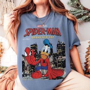 Personalized Vintage Disneyland Spider-Man Brand New Day T-Shirt,Mickey & Friends Shirt,Spiderman MCU Tshirt Tee, Disneyland Spider Kids Tee zdjęcie 6