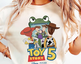 Toy Story 5 Comfort Colors Shirt, Woody Buzz Jessie Tee, TS and Toy Story 5 Friendship Shirt, Disneyland Pixar Fest Family Trip Gift
