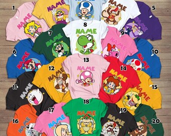 Family Halloween Matching T-shirt, Super Mario Halloween Costume Tee, Group Halloween Matching Shirts, Mario Bros Costumes Idea