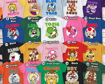 Super Mario Halloween Costume Shirt, Mario Group Matching Halloween Costume, Mario Bros Shirt, Family Halloween Party 2026
