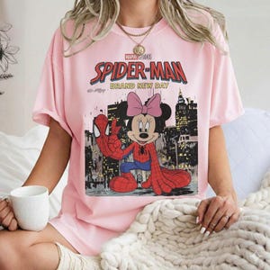 Personalized Vintage Disneyland Spider-Man Brand New Day T-Shirt,Mickey & Friends Shirt,Spiderman MCU Tshirt Tee, Disneyland Spider Kids Tee zdjęcie 7