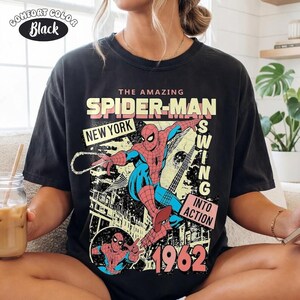 Comfort Colors Amazing Spider-Man Shirt, Retro MCU Comics Cover Tee, Vintage SpiderMan Graphic, Disneyfamily Trip 2026 Outfit Gift Bild 4