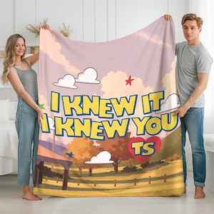 I Knew It I Knew You Fleece Blanket, Disneyland Toy Story 5 Birthday Gift, Toy Story Birthday Blanket image 1