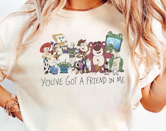 You've Got A Friend In Me Comfort Colors Shirt, Woody Buzz Jessie Rex Tee, Toy Story 5 Shirt, Disneyland Pixar Fest Family Trip Gift