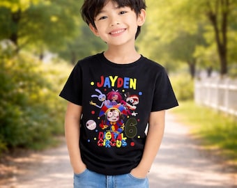 Camisetas infantiles de circo digital personalizadas, increíbles camisetas de circo, fiesta de circo digital, cumpleaños de circo increíble, pasteles de circo digital, camiseta de cumpleaños