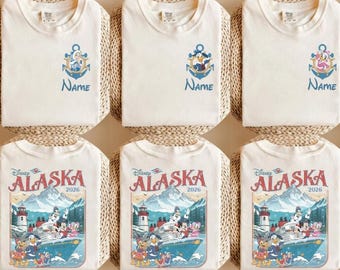 Disney Alaska Cruise 2026 Shirt, Custom Family Cruise Matching Sweatshirt, Birthday Cruise Vacation Hoodie, Mickey Wonder Cruise Trip Tee
