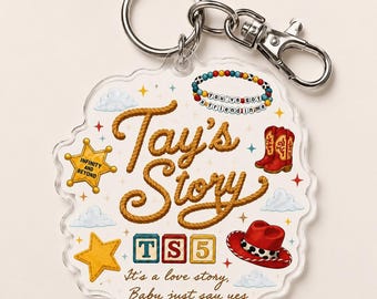 Tay's Story Keychain, TS5 Keychain, It's a Love Story Baby Just Say Yes Bag Charm, Toy Story 5 Belt Bags