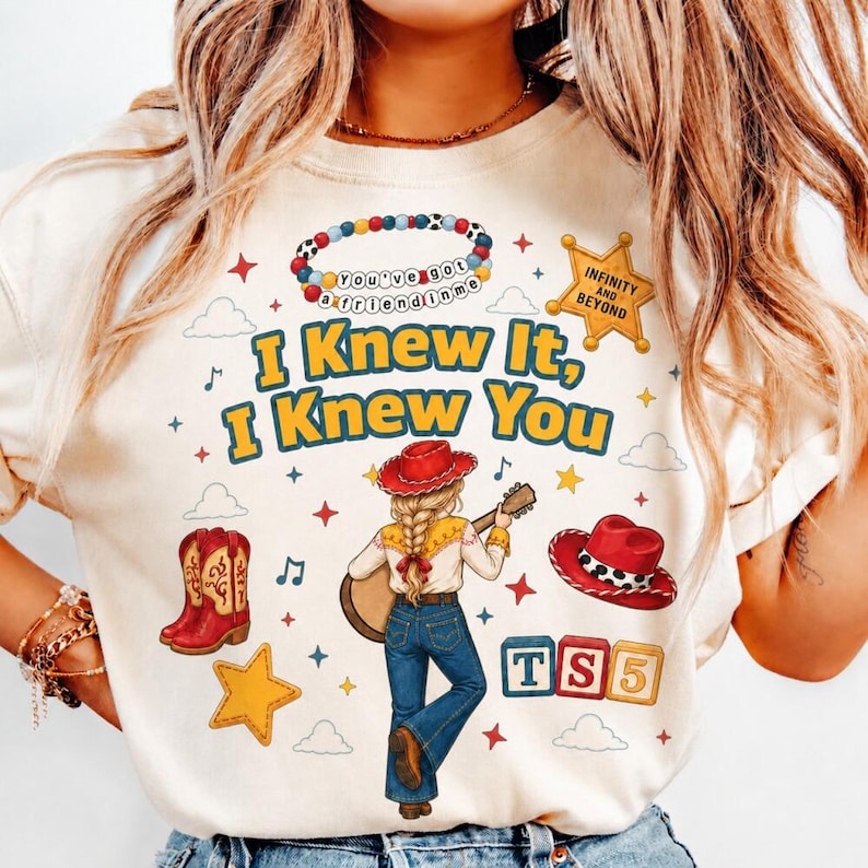 Toy Story 5 Comfort Colors Shirt, I Knew It I Knew You, Toy Story 5 Movie 2026,Buzz Lightyear Woody Toy Story Land You've Got a Friend In Me image 1