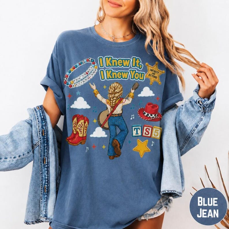 Toy Story 5 Comfort Colors Shirt, I Knew It, I Knew You Shirt, It's A Tay Story, Disneyland Toy Story Birthday Shirt, Music Tee image 2