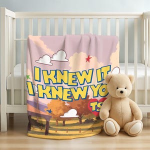 I Knew It I Knew You Fleece Blanket, Disneyland Toy Story 5 Birthday Gift, Toy Story Birthday Blanket image 6