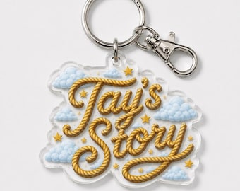 Retro It's A Tay's Story Keychain,Western Cowboy Style Keychain,Cute Western Keychain,Trendy Country Aesthetic,Gift for Disneyland Bag Charm
