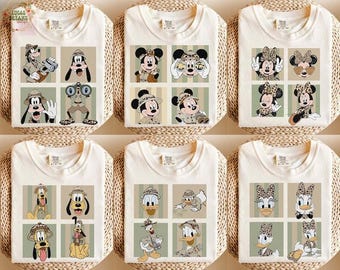 Comfort Colors Safari Mickey And Friends Shirt, Leopard Minnie Mouse Shirt, Animal Kingdom Shirt, Disney All Characters Shirt, Disney Safari