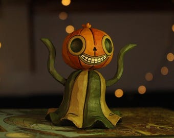 Over the Garden Wall Enoch Sculpture, Handmade Collectible Figure