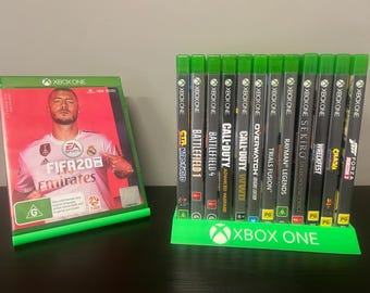 Xbox One Game Display Stand | Single & 12 Game Holder | Video Game Storage and Organizer | Gaming Shelf Display | Xbox Decor