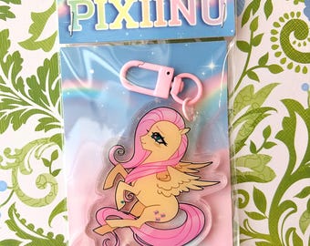 Porte-clés My Little Pony en acrylique pailleté